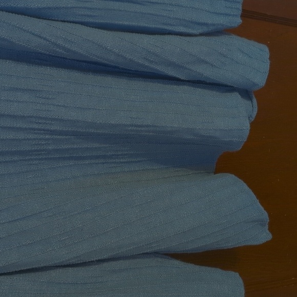 Naturals D & Co Turquoise Blue Linen Blend Long Sleeve Cardigan Size Medium - Picture 7 of 8